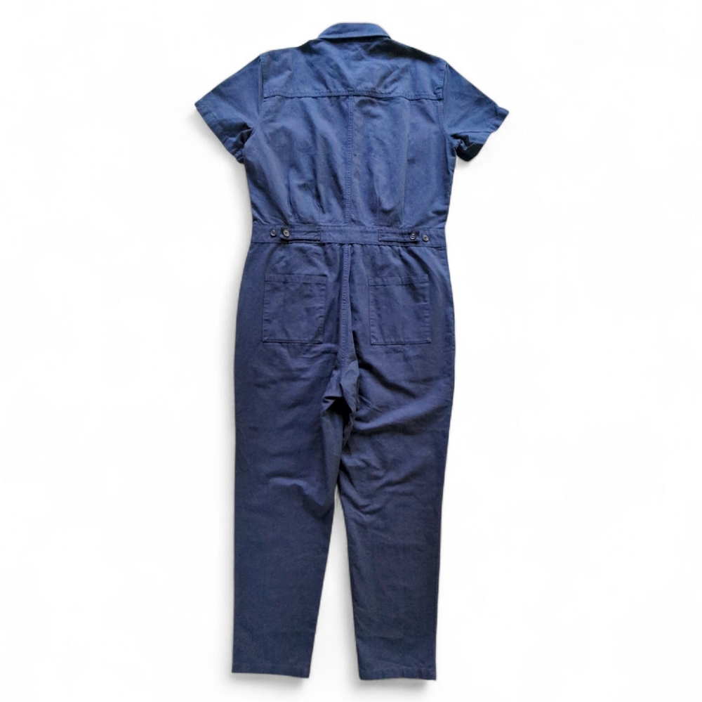 Outerknown Linen Blend SEA Suit Navy Organic Utility Boiler Jumpsuit Size M‎ - Picture 4 of 12